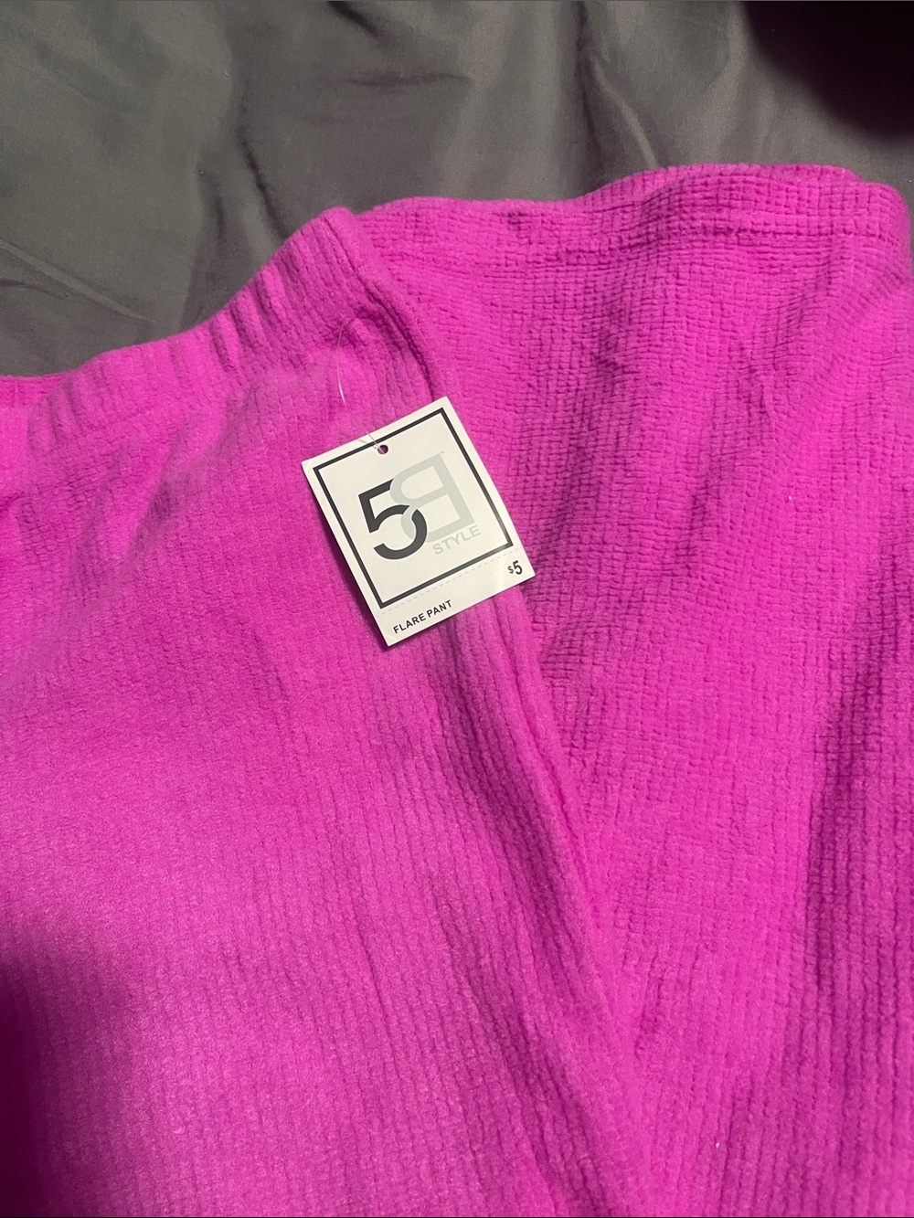 Bright Fuchsia Ribbed Shorts Pants - Picture 2 of 3